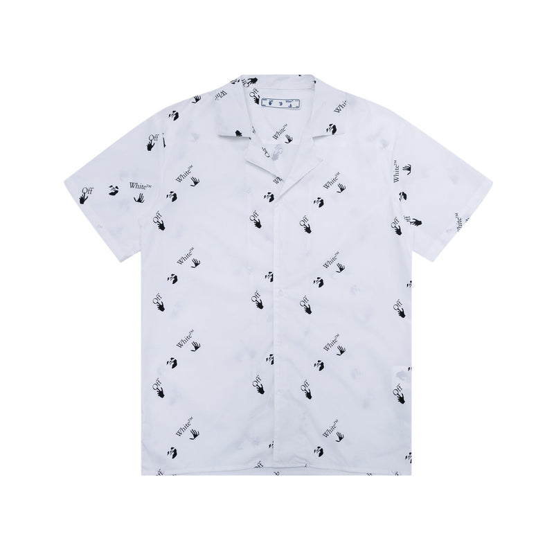 Off White T shirt Formal Shirt Spring and Summer Printed Shirt for Men and Women
