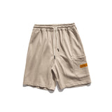 Summer Street Trend Knitting Solid Color Cargo Pocket Shorts Men's Loose Sports and Leisure Basketball Shorts