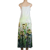 Women Bohemian Dress Summer Spaghetti Straps Sleeveless Loose Printed Dress