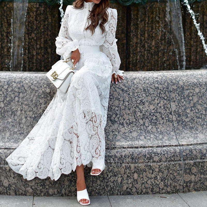 Women Bohemian Dress Spring/Summer Mid-Length Lace Dress