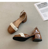 Nude Pumps Block Heel