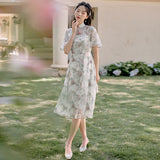Women's Cottagecore Dress Women's Summer Retro Summer Dress