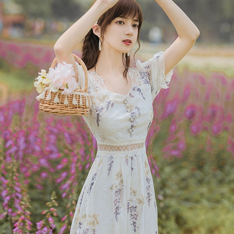 Women cottagecore Dress Summer Vintage Skirt Skirt