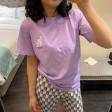 Yankees Spring and Summer Short Sleeve Letter Full Printed T-shirt Fashion Brand Men and Women
