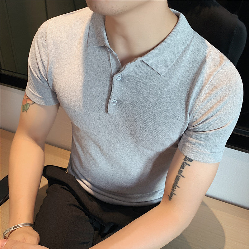 Men Polo Shirts Lapel T-shirt
