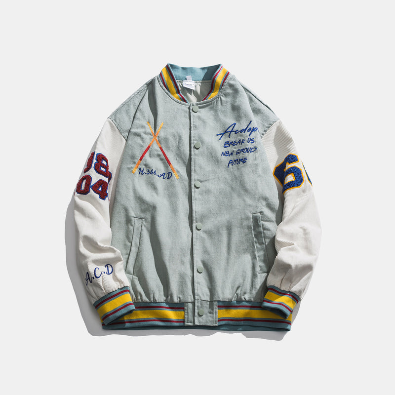 Letterman Jacket Outfit Senior Jackets Varsity Baseball Coat Street Hip-Hop Baseball Uniform Jacket Male