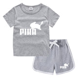 Children Pokemon Pikachu Tshirts & Shorts Casual Sports Sweat-Absorbent Suit Neutral