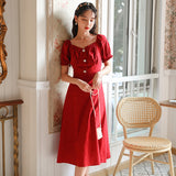 Women's Cottagecore Dress Summer First Love Dress Women's Summer Dress Snow Dress