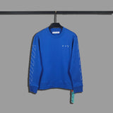 Off White Long Sleeve Round Neck Sweater Autumn And Winter Square Printing Crew Neck Pullover Sweatshirt