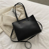 The Teacher Tote Autumn Leisure Tote Bag Simple Large Capacity Women's Shoulder Bag Solid Color Personalized Fashion Big Bag