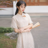 Women's Cottagecore Dress Girl's Retro Cheongsam Dress Elegant Dress