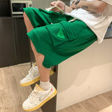 Men Shorts Waffle Retro Thin Oversized Track Pants