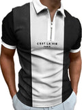Polo Shirts Men's Polo Shirt Color Matching Trendy Tops
