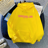 Slogan Graphic Hoodie plus Size Loose Top Coat