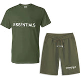 Fear Of God Fog T Shirt Essentials Casual Sports Short Sleeve Shorts Set