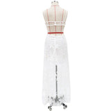 Women Lace Wedding Dress Summer Pure Color Temperament Printed Short Lace