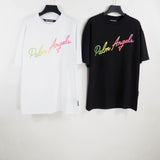 Palm Angels Letters Contrast Color Short-Sleeved T-shirt Men's and Women's Summer Loose