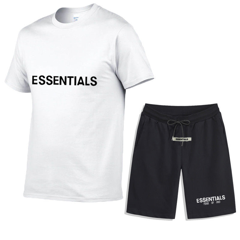 Fear Of God Fog Essentials Fashion Brand Casual Short-Sleeved Shorts Suit Chest