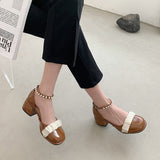Nude Pumps Block Heel