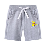 Children Pokemon Pikachu Shorts Cropped Pants Pikachu Cotton