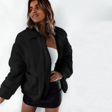 Women Sherpa Jacket Autumn and Winter Zipper Plush Jacket Women's Coat