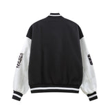 Letterman Jacket Outfit Senior Jackets Varsity Baseball Coat Letter Embroidery Colorblock Baseball Uniform Trend Baggy Coat