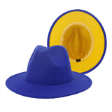 Walter White Fedora Two-Tone Woolen Hat Double-Sided Felt Hat Autumn and Winter Assorted Colors Retro