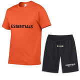 Fear Of God Fog Essentials Fashion Brand Casual Short-Sleeved Shorts Suit Chest