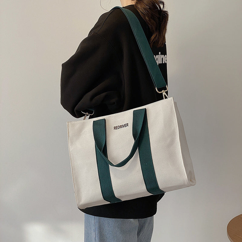The Teacher Tote Large Capacity Handbag Versatile Canvas Shoulder Messenger Bag Tote Bag