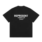 Present T Shirt Niche Retro Small Neckline Letter Print