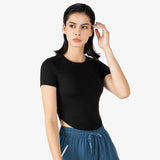 Moisture Wicking Shirts Sports Short Sleeve Women O-neck Short Women