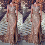 The Great Gatsby Daisy Dress Sexy One-Shoulder Sleeveless Bronzing Dress Split Dress