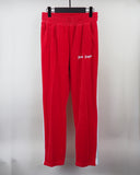 Palm Angels Velvet White Striped Side Zipper Sports Casual Pants Couple
