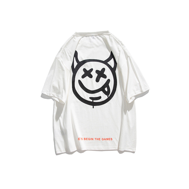 Men Tshirts Men Loose Couple Outfit Summer Half-Sleeve T-shirt Women