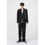 Men Suit Pants Men's Autumn and Winter Solid Color Suit Suit Men