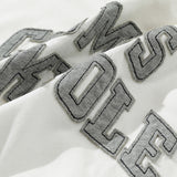 Men T Shitrs Letter Embroidered Crew Neck T-shirt