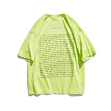 Men's T-shirt Printed Short-Sleeved T-shirt with Letters on the Back Men's Fashionable Loose Summer Top Tee