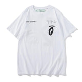 Off White T Shirt Short Sleeve Casual Fashionable  Tshirt Stitching Half Arrow Print Owt