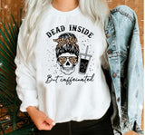 Halloween Costumes Dead Inside Pumpkin Printed Crew Neck Sweatshirt Female