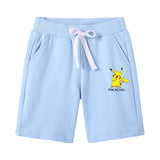 Children Pokemon Pikachu Shorts Cropped Pants Pikachu Cotton