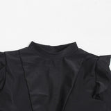 Burkini Swimwear Muslim Fashion Outfits Plus Size Long Sleeve Trousers Black Slimming Women's Swimwear