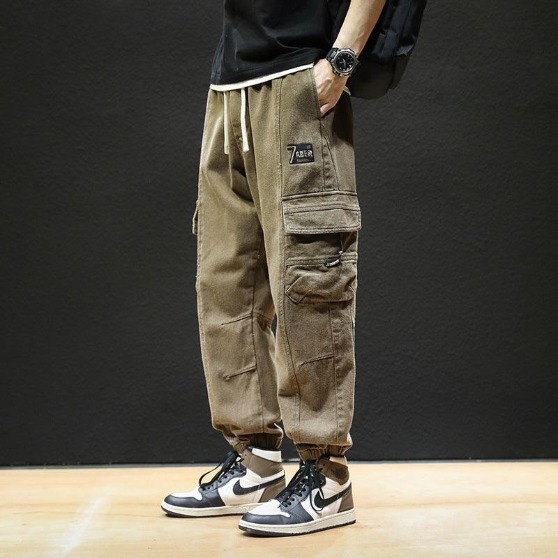 Men Cargo Pants Spring Loose Cotton Trendy Brand Men