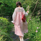 Gothic Lolita Harajuku Style Clothing Mori Women's Gentle Lace Shirt Bow Vest Dress