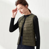 Women Winter Coats Puffer down Vest Lightweight down Jacket Vest Women's Autumn and Winter Vest