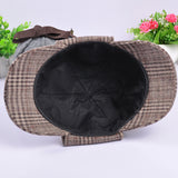 Vintage Check Baseball Cap Plaid Double Brim