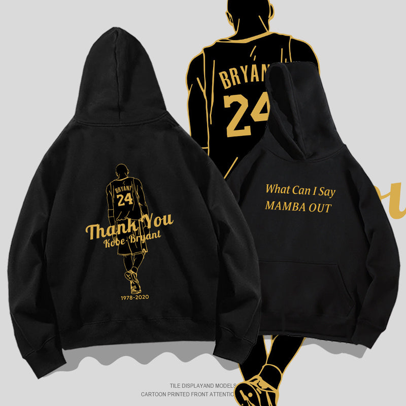 In Memory of Kobe Hoodie Back Memorial Kobe Hooded Sweater Sports Loose