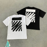 Off White T Shirts Wavy Zebra Stripes