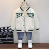 Toddler Boys Jackets Boys' Baseball Jacket Coat for Children Spring and Autumn