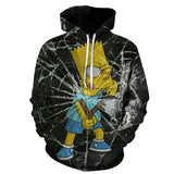 The Simpsons Hoodie 3D Digital Printing Youth Male Hooded Casual Pullover