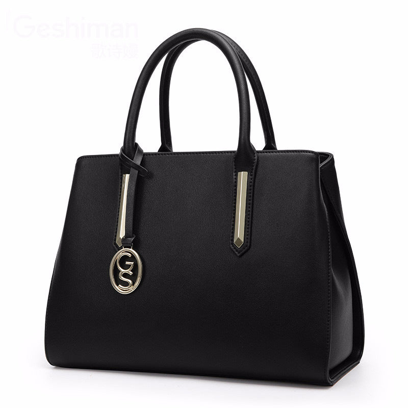 The Teacher Tote Genuine Leather Ladies Bag Casual One-Shoulder Crossbody Bag Middle-Aged Women's Cow Leather Bag Big Bag